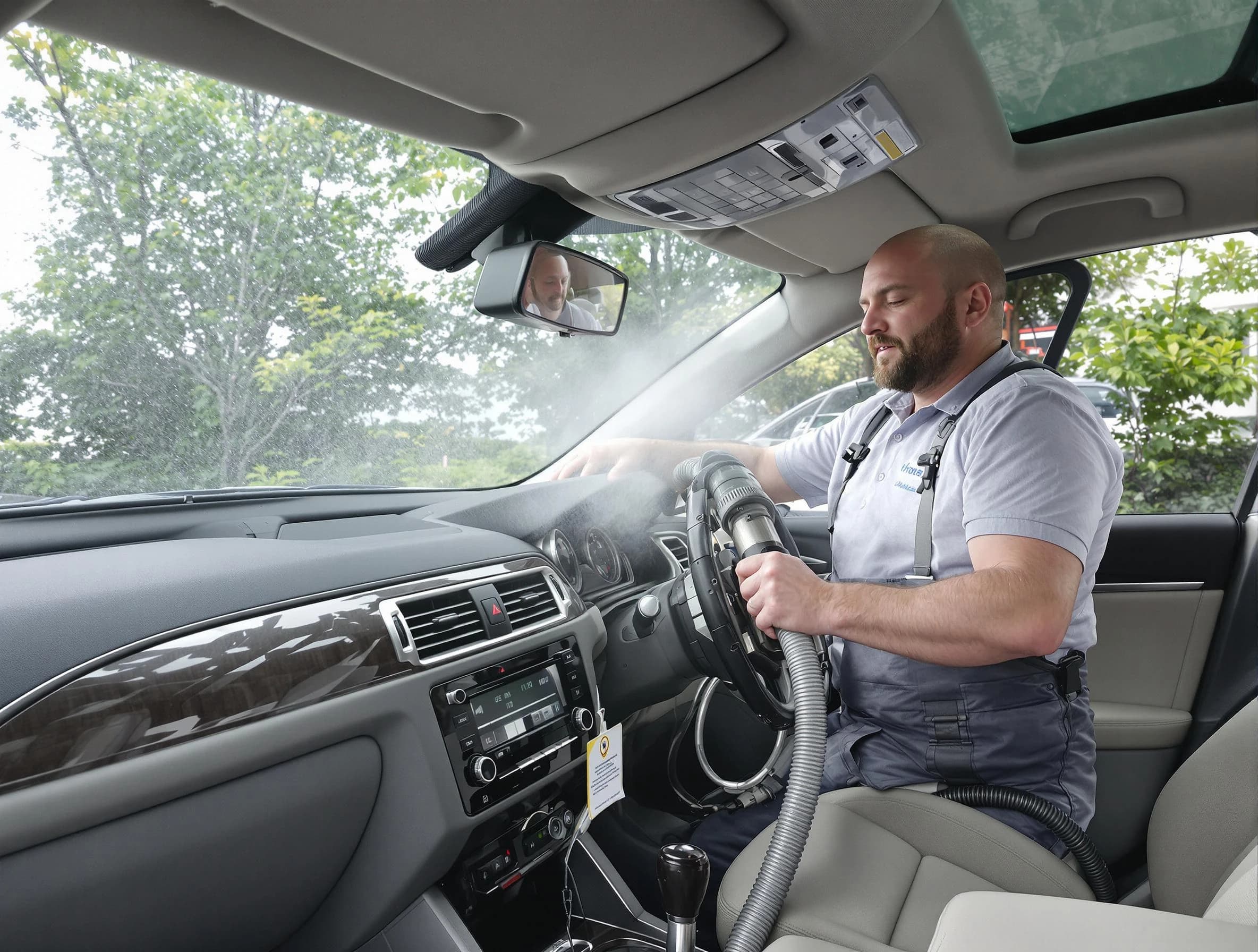 Fairburn Air Duct Cleaning specialist performing professional car duct cleaning in Fairburn