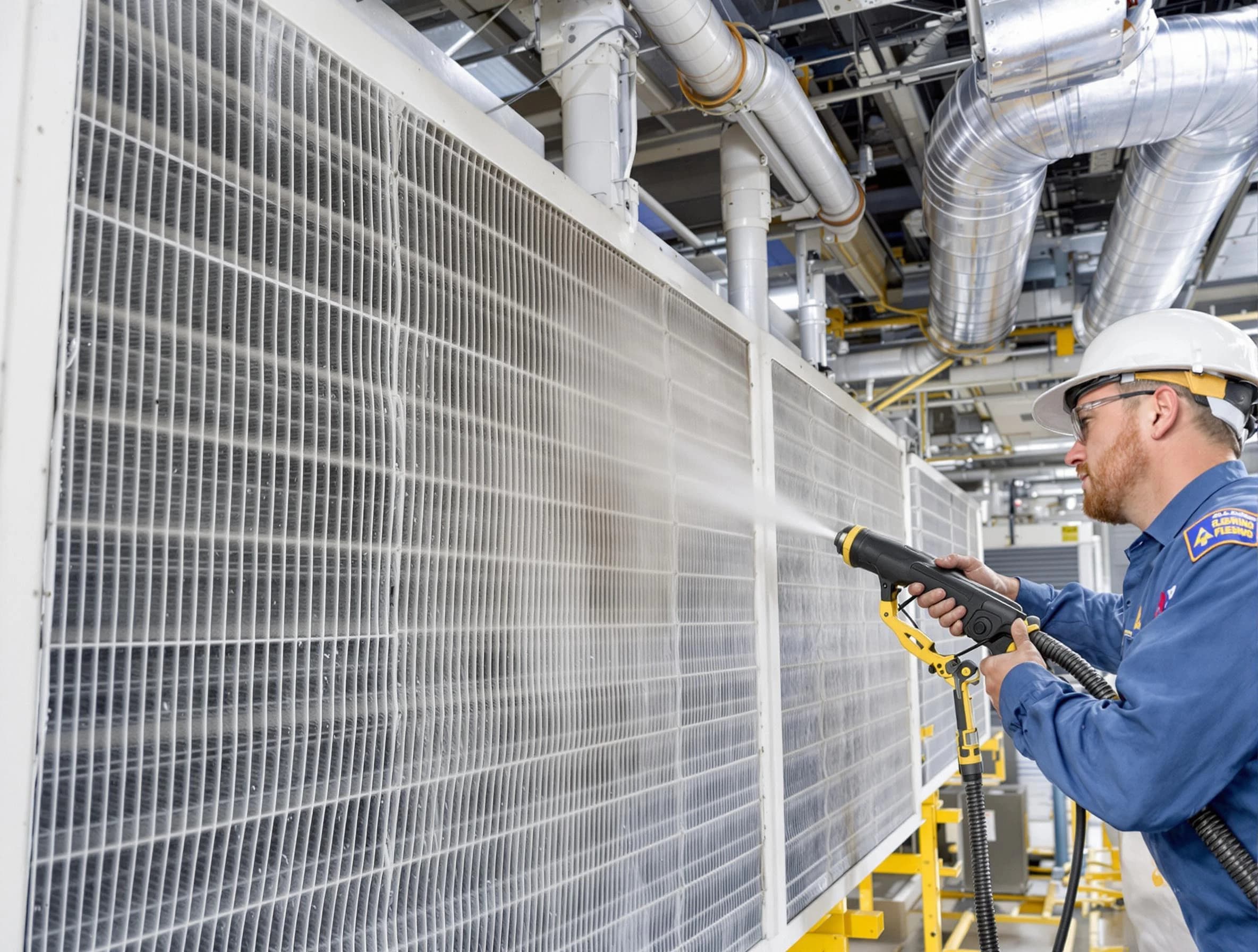 Professional commercial coil cleaning by Fairburn Air Duct Cleaning in Fairburn