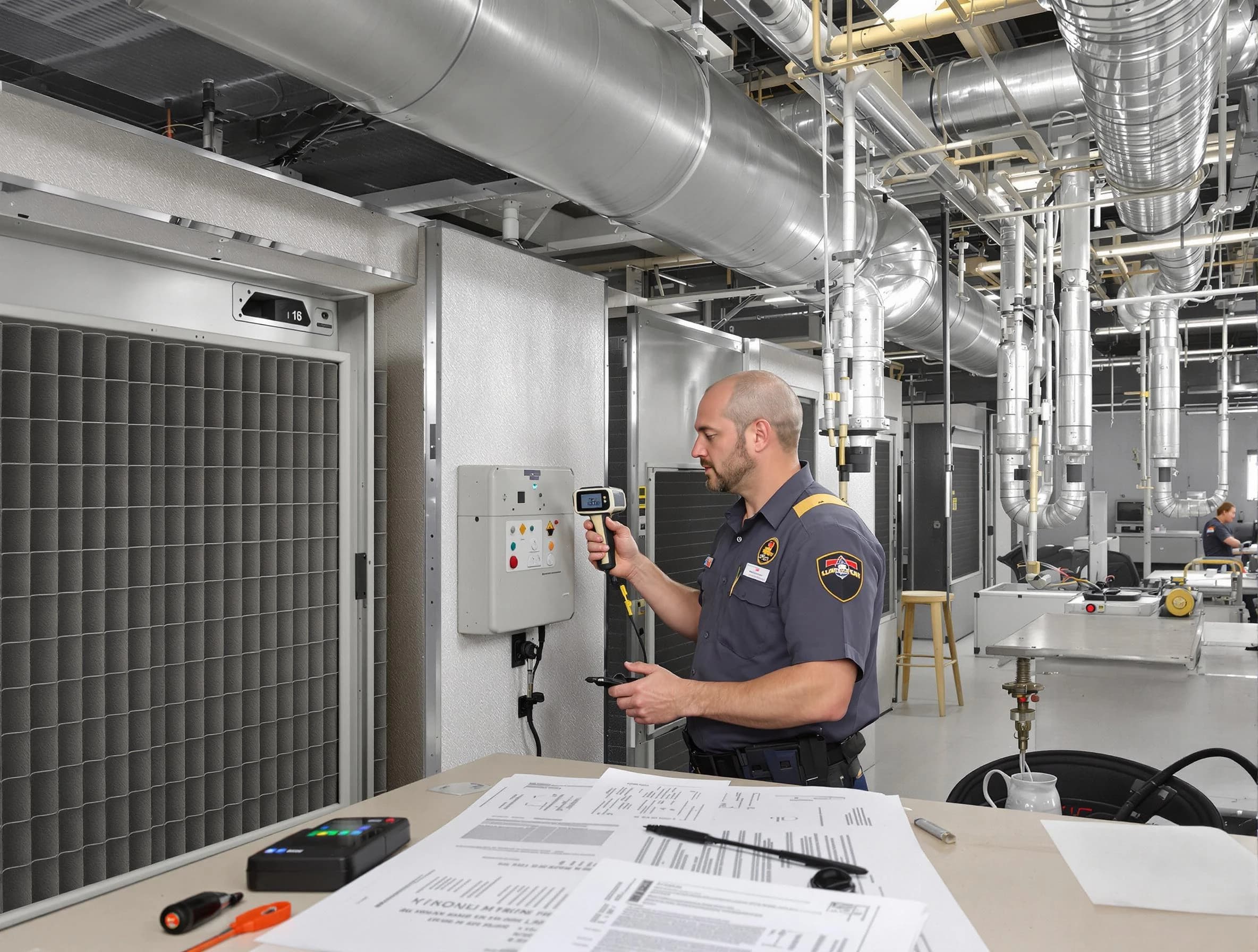 Professional filter system inspection by Fairburn Air Duct Cleaning in Fairburn