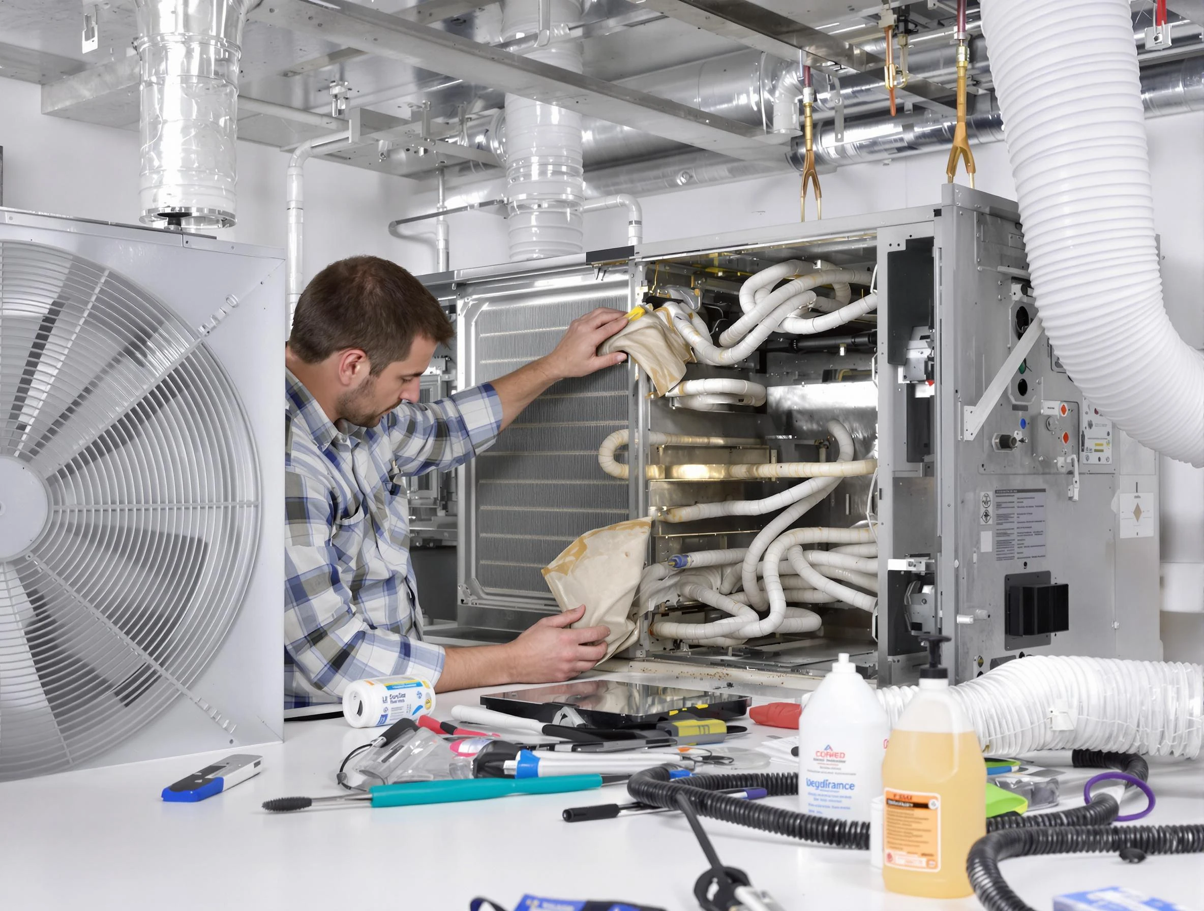 Fairburn Air Duct Cleaning specialist performing precision AC coil cleaning in Fairburn