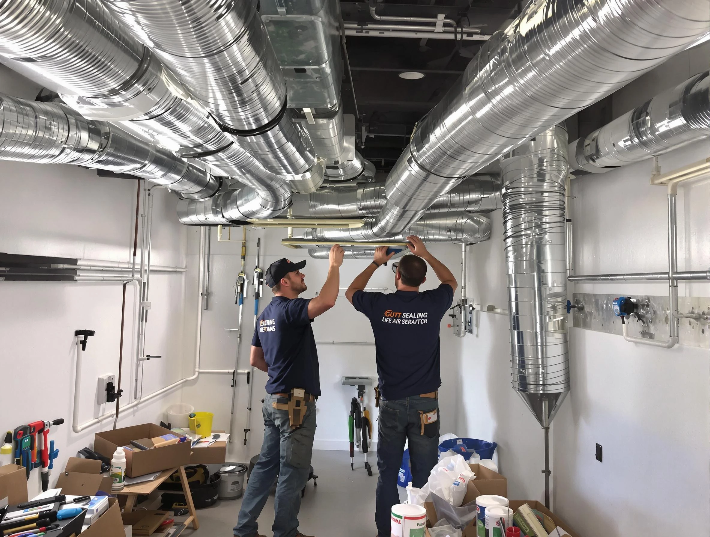 Fairburn Air Duct Cleaning technician applying professional duct sealing solutions in Fairburn